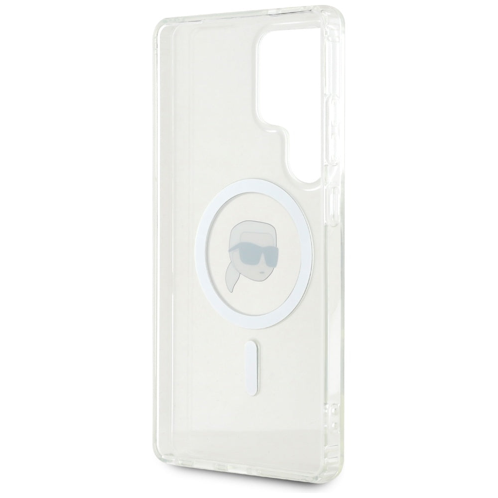 Karl Lagerfeld MagSafe dėklas Galaxy S25 Ultra – baltas