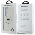 Karl Lagerfeld MagSafe dėklas Galaxy S25 Ultra – baltas