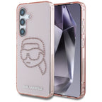 Karl Lagerfeld dėklas Samsung Galaxy S25 – rožinis
