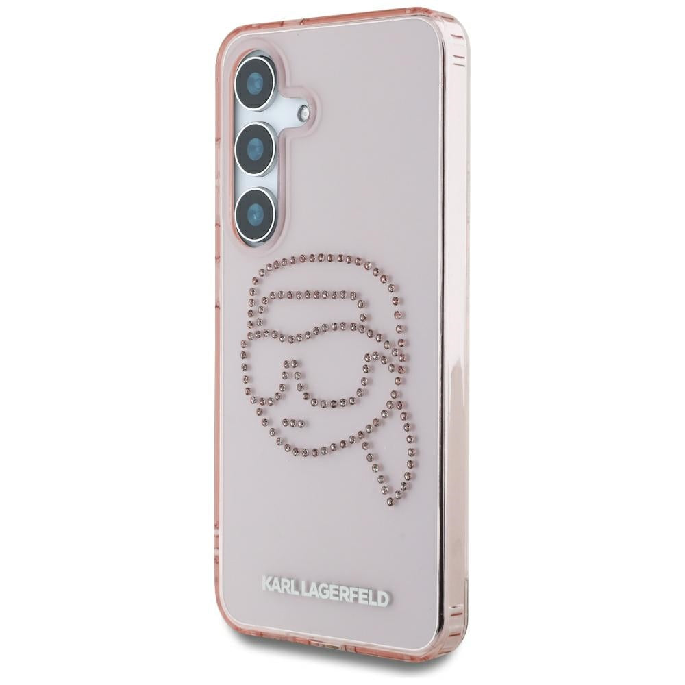 Karl Lagerfeld dėklas Samsung Galaxy S25 – rožinis