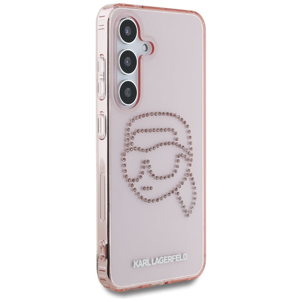 Karl Lagerfeld dėklas Samsung Galaxy S25 – rožinis