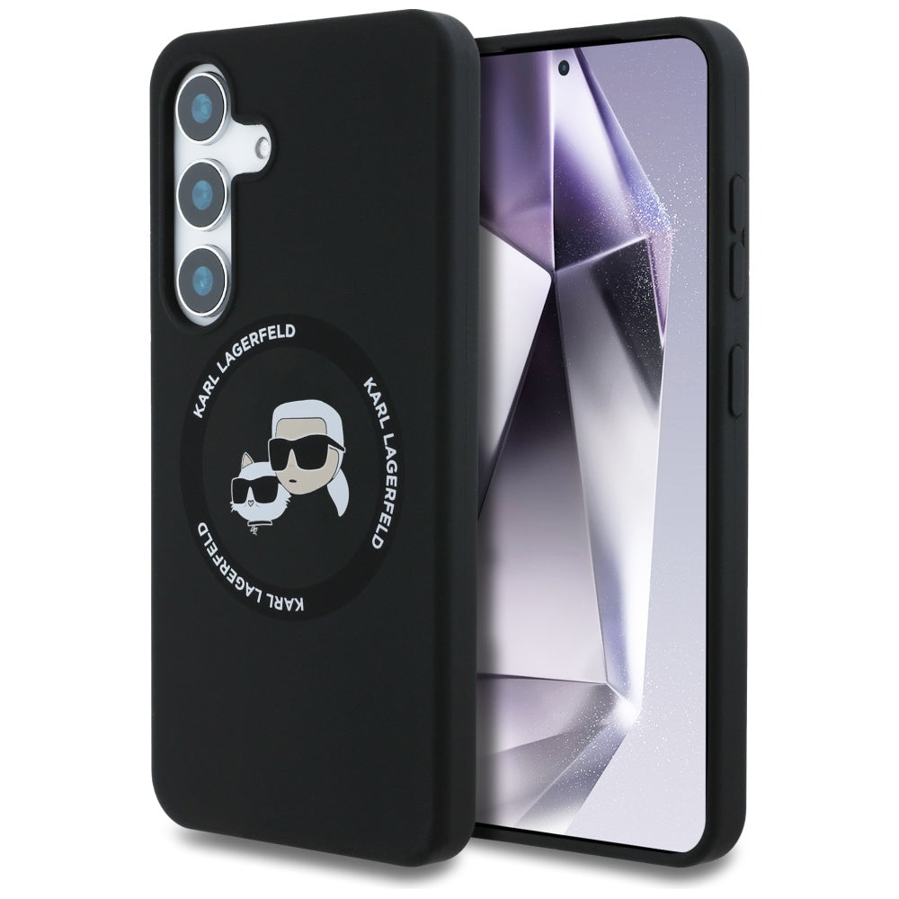 Karl Lagerfeld MagSafe dėklas Galaxy S25 – juodas