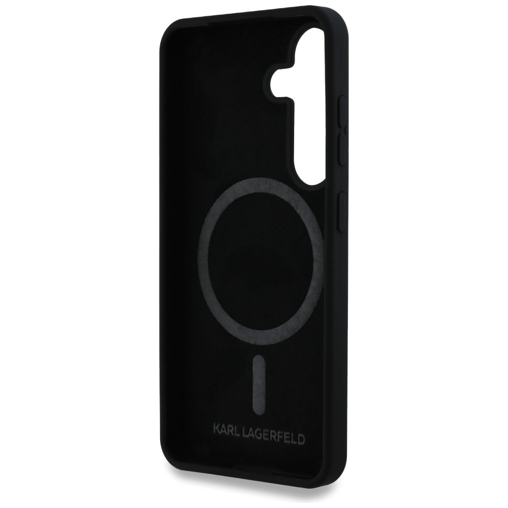 Karl Lagerfeld MagSafe dėklas Samsung Galaxy S25+ – juodas