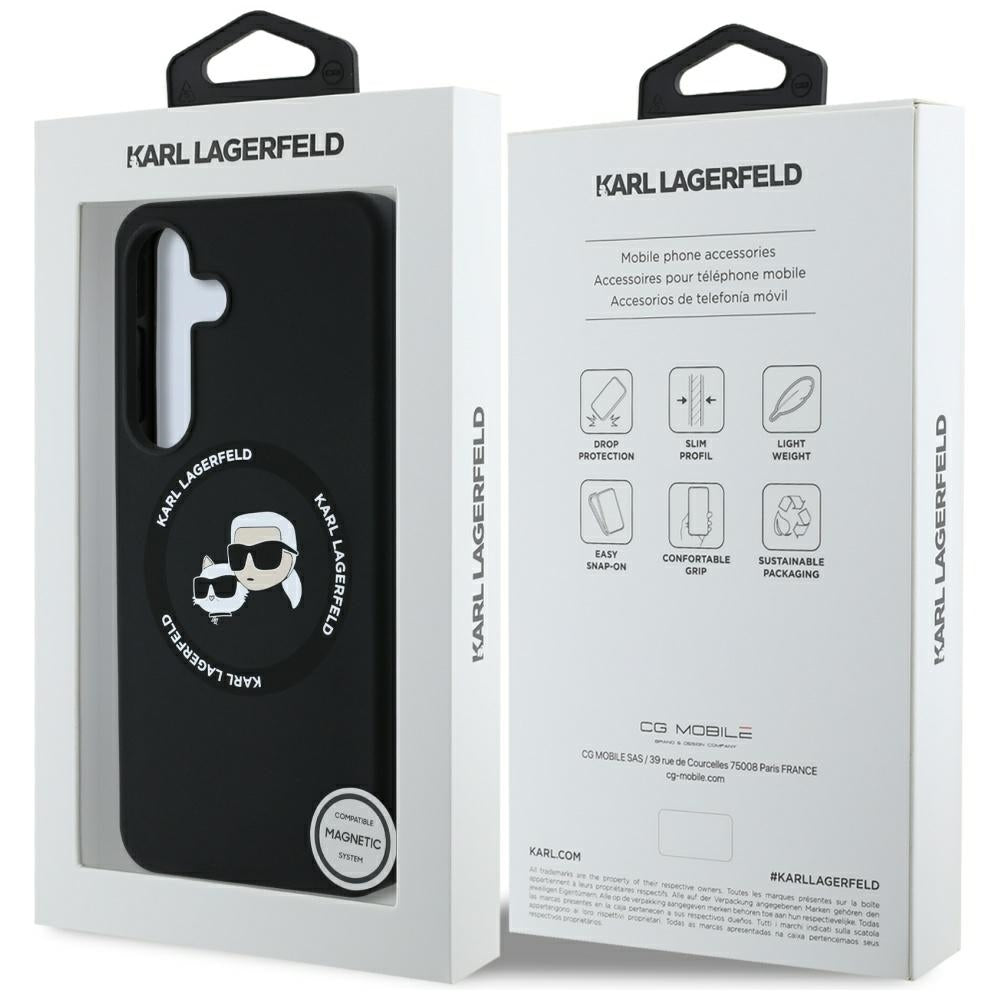 Karl Lagerfeld MagSafe dėklas Samsung Galaxy S25+ – juodas