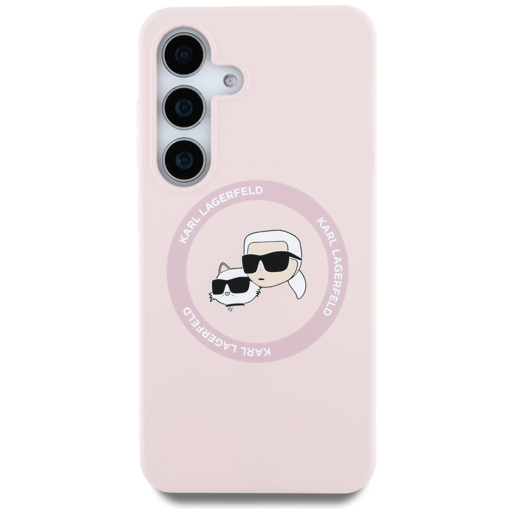 Karl Lagerfeld MagSafe dėklas Galaxy S25+ – rožinis
