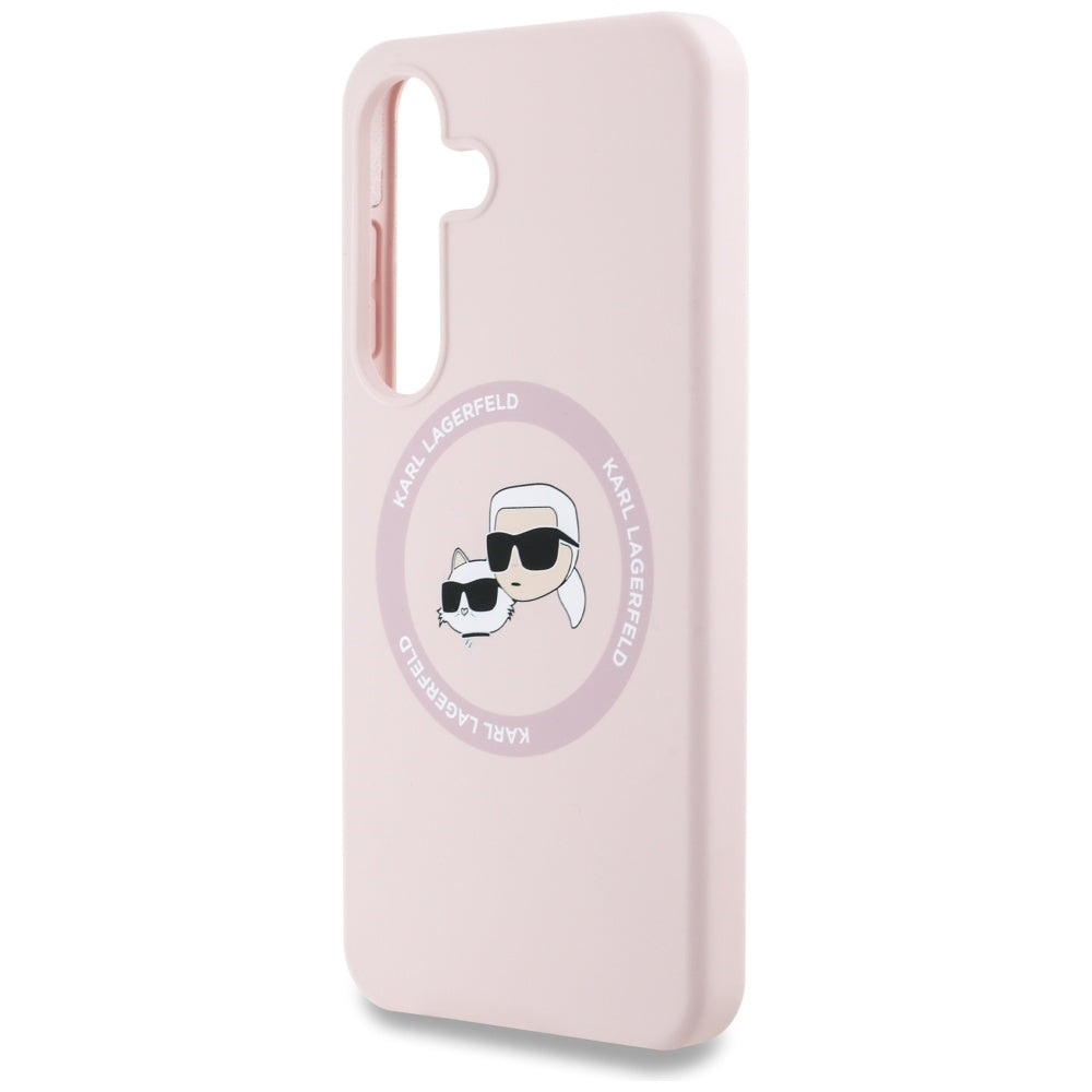 Karl Lagerfeld MagSafe dėklas Galaxy S25+ – rožinis
