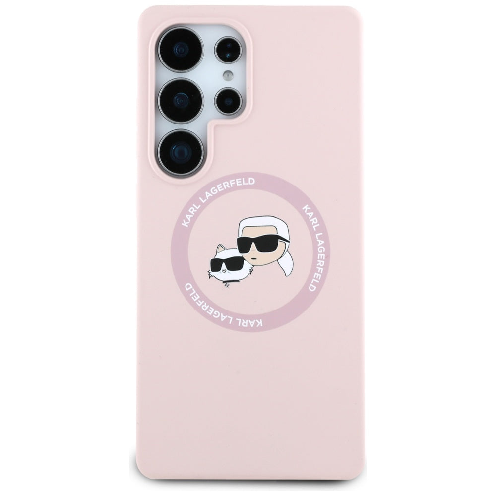 Karl Lagerfeld MagSafe dėklas Galaxy S25 Ultra – rožinis