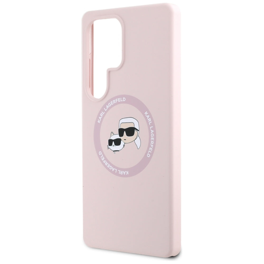 Karl Lagerfeld MagSafe dėklas Galaxy S25 Ultra – rožinis