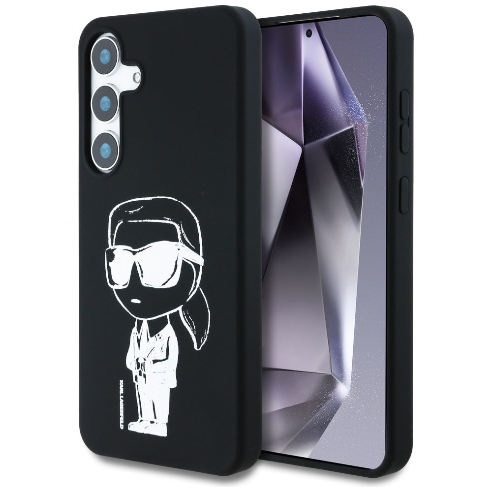 Karl Lagerfeld MagSafe dėklas Galaxy S25 – juodas