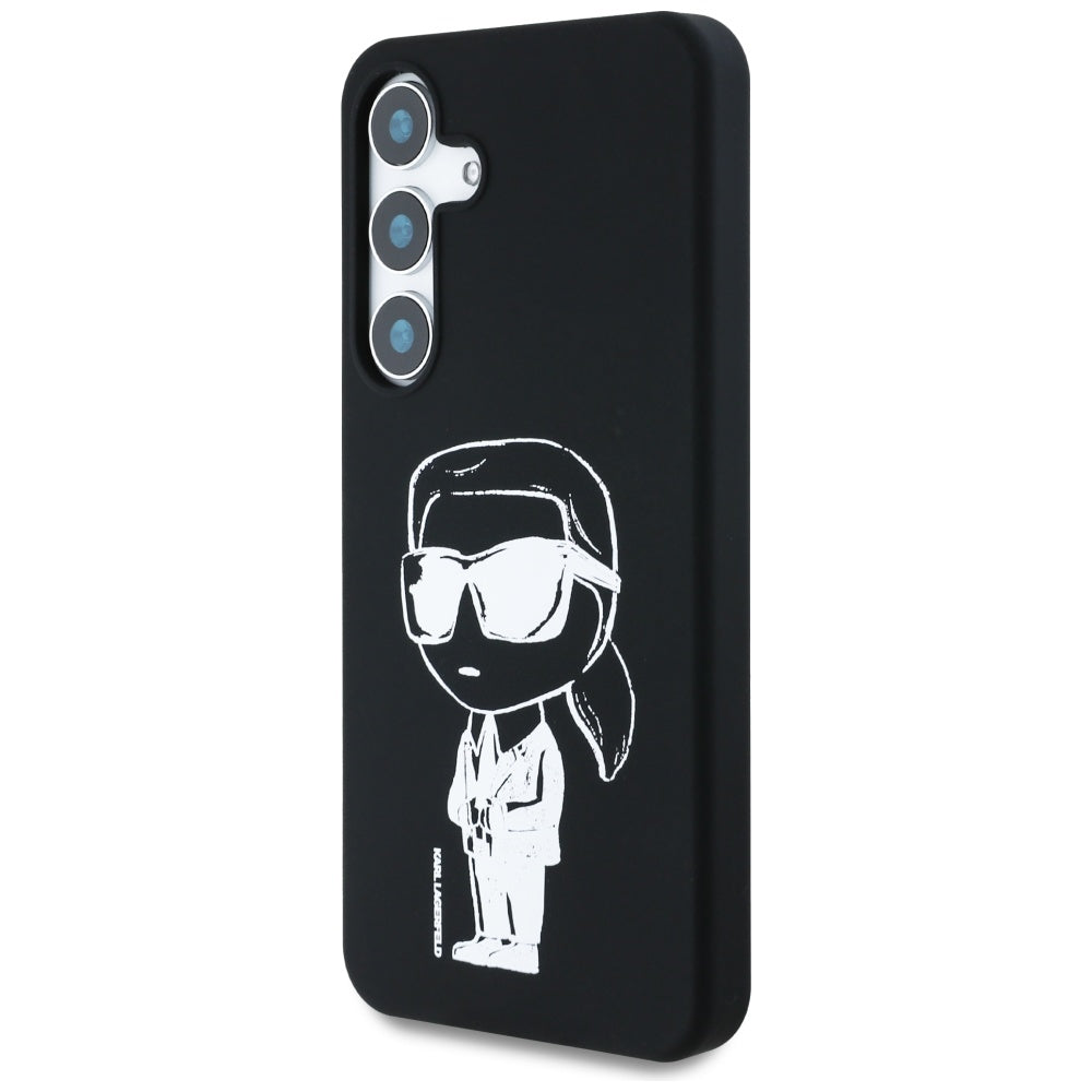 Karl Lagerfeld MagSafe dėklas Galaxy S25 – juodas
