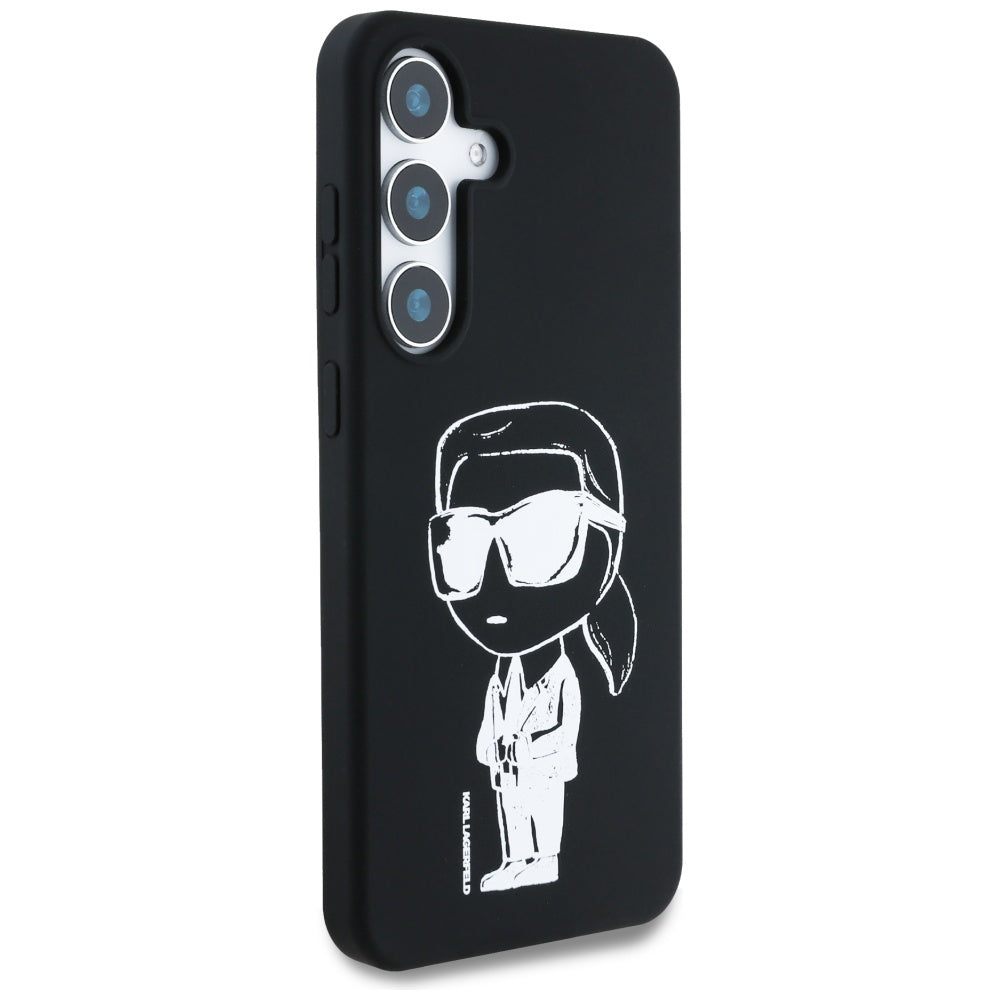 Karl Lagerfeld MagSafe dėklas Galaxy S25 – juodas