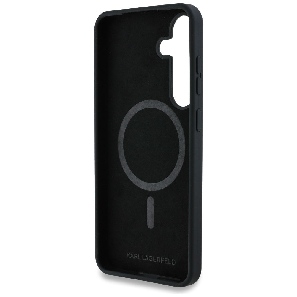 Karl Lagerfeld MagSafe dėklas Galaxy S25 – juodas