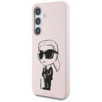 Karl Lagerfeld silikoninis MagSafe dėklas Galaxy S25 – rožinis -- Samsung Galaxy S25