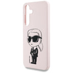Karl Lagerfeld silikoninis MagSafe dėklas Galaxy S25 – rožinis -- Samsung Galaxy S25