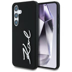 Karl Lagerfeld silikoninis dėklas Samsung Galaxy S25 – juodas
