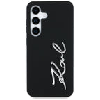 Karl Lagerfeld silikoninis dėklas Samsung Galaxy S25 – juodas