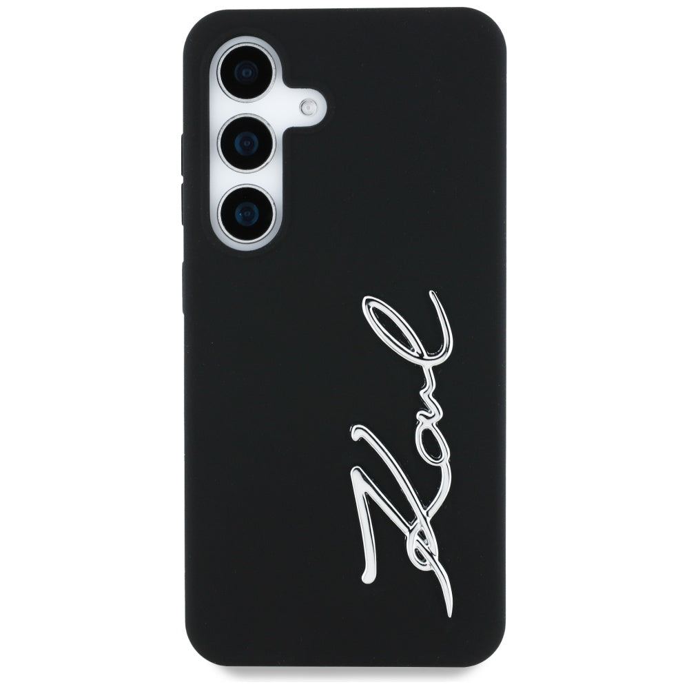Karl Lagerfeld silikoninis dėklas Samsung Galaxy S25 – juodas