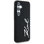 Karl Lagerfeld silikoninis dėklas Samsung Galaxy S25 – juodas
