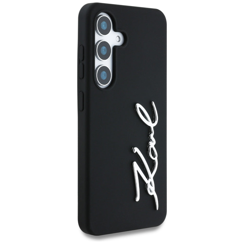 Karl Lagerfeld silikoninis dėklas Samsung Galaxy S25 – juodas
