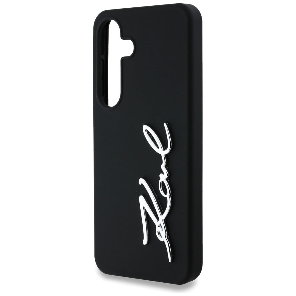 Karl Lagerfeld silikoninis dėklas Samsung Galaxy S25 – juodas