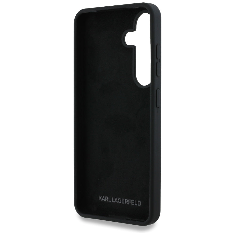 Karl Lagerfeld silikoninis dėklas Samsung Galaxy S25 – juodas