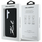 Karl Lagerfeld silikoninis dėklas Samsung Galaxy S25 – juodas