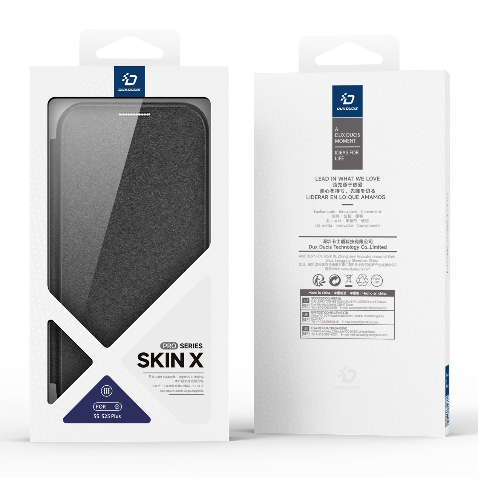 Dux Ducis Skin X Pro MagSafe dėklas Galaxy S25+ – juodas