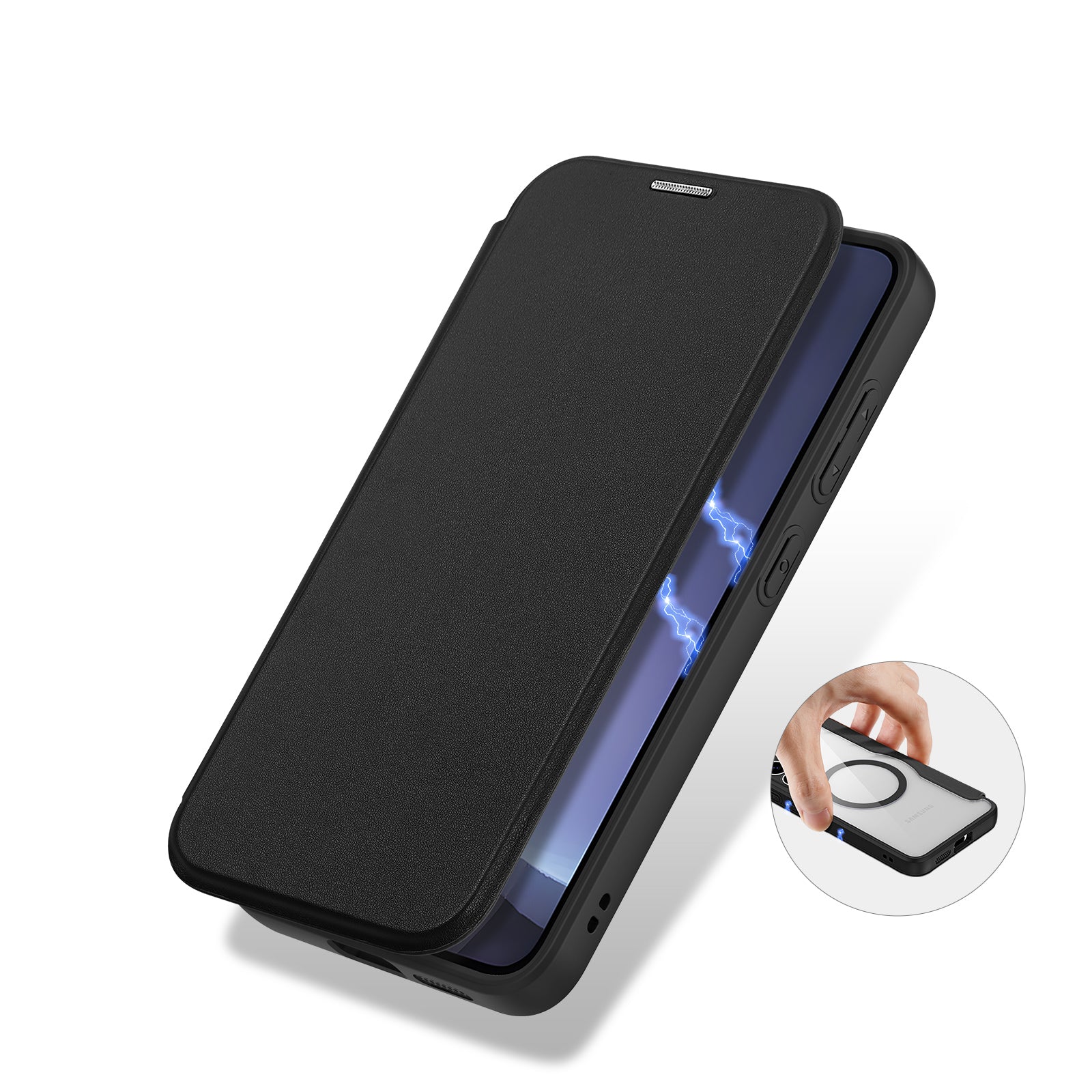 Dux Ducis Skin X Pro MagSafe dėklas Galaxy S25+ – juodas