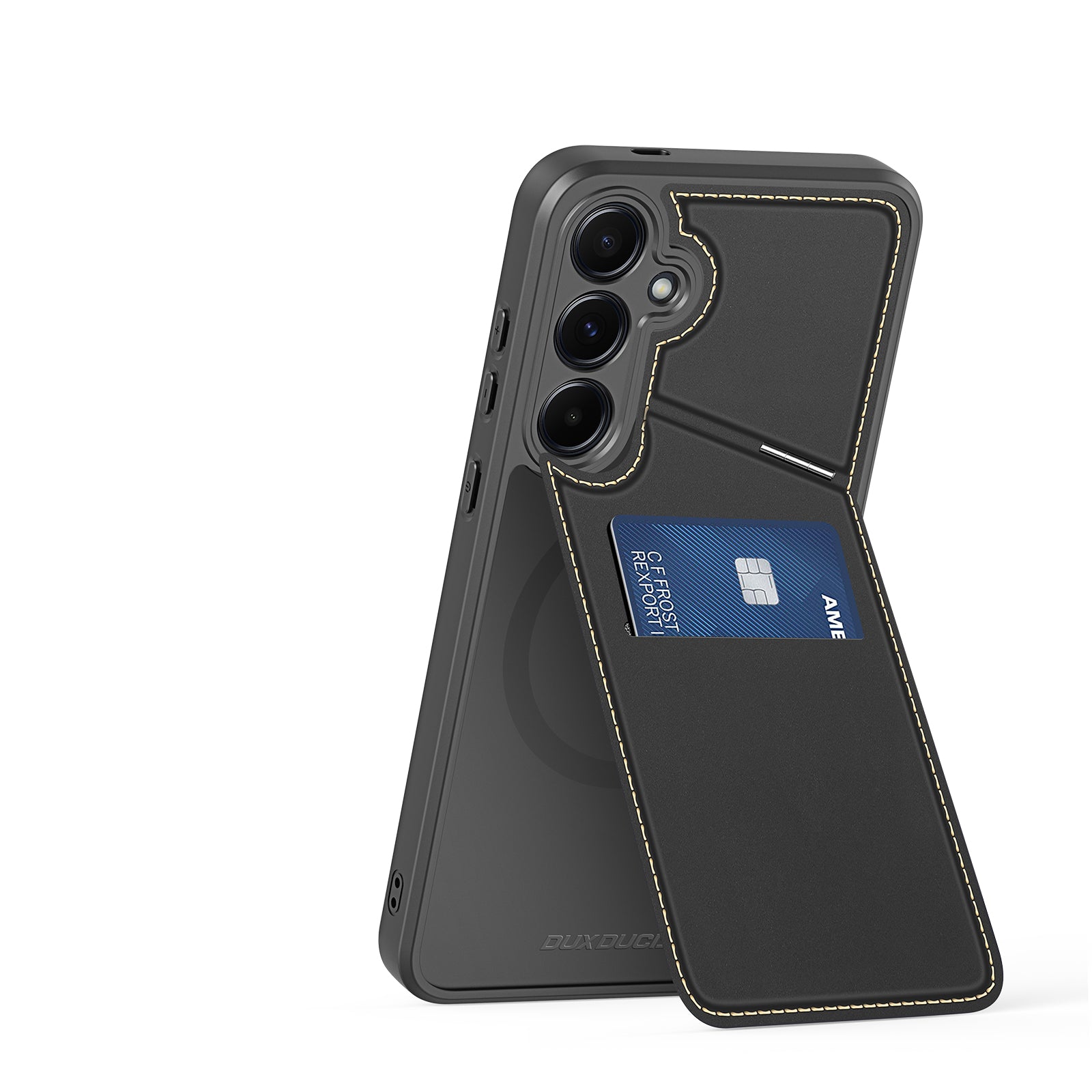 Dux Ducis Rafi II dėklas Galaxy S25 su stovu – juodas