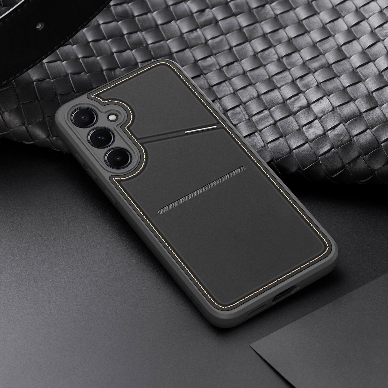 Dux Ducis Rafi II dėklas Galaxy S25 su stovu – juodas