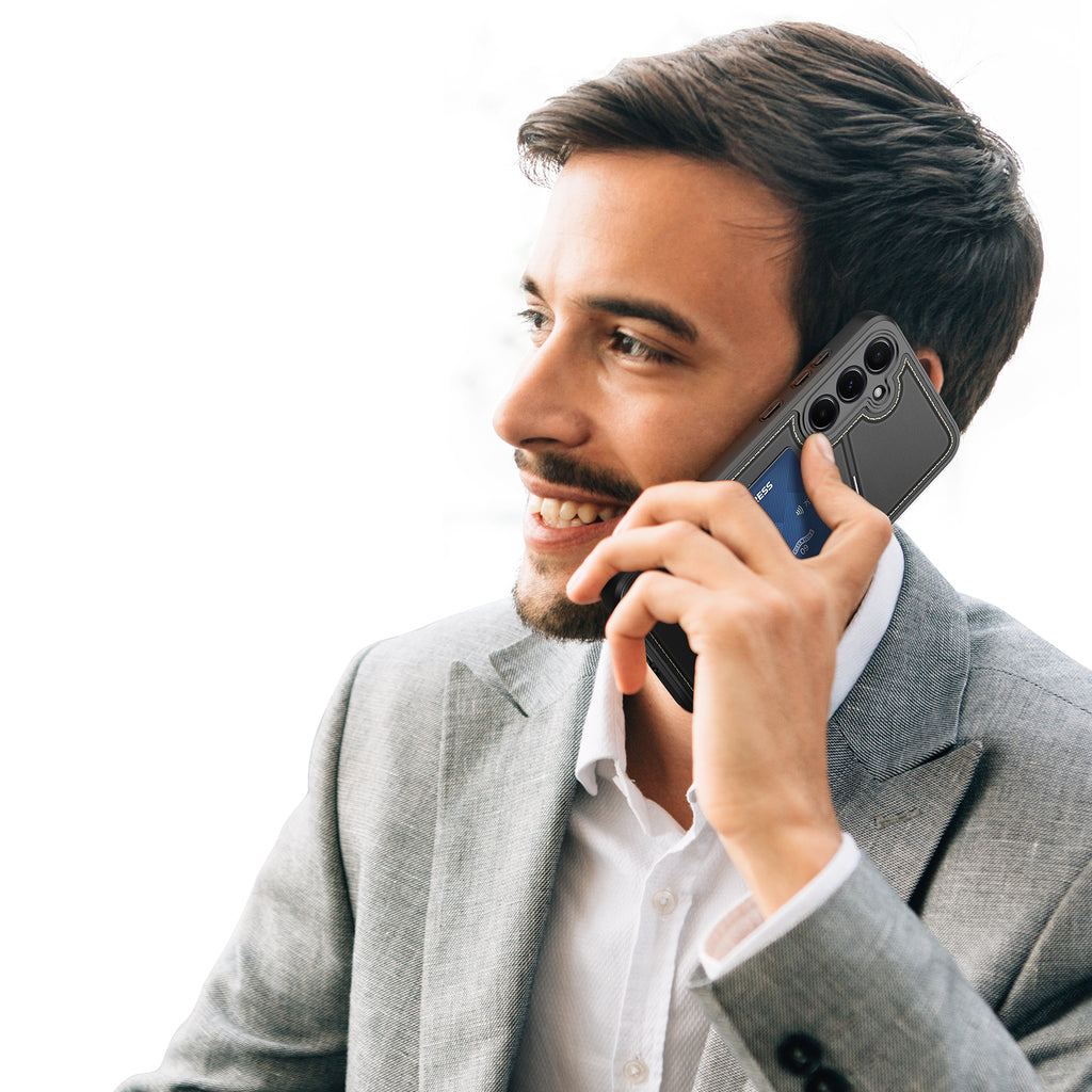 Dux Ducis Rafi II dėklas Galaxy S25 su stovu – juodas