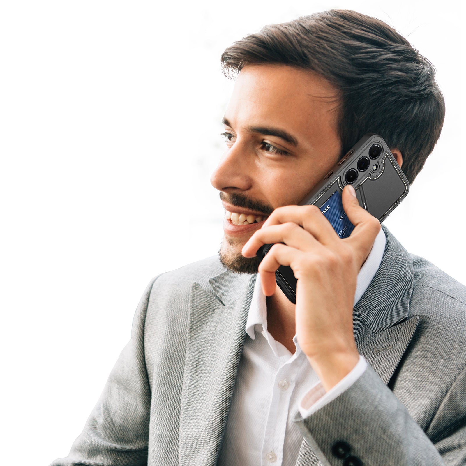 Dux Ducis Rafi II dėklas Galaxy S25 su stovu – juodas