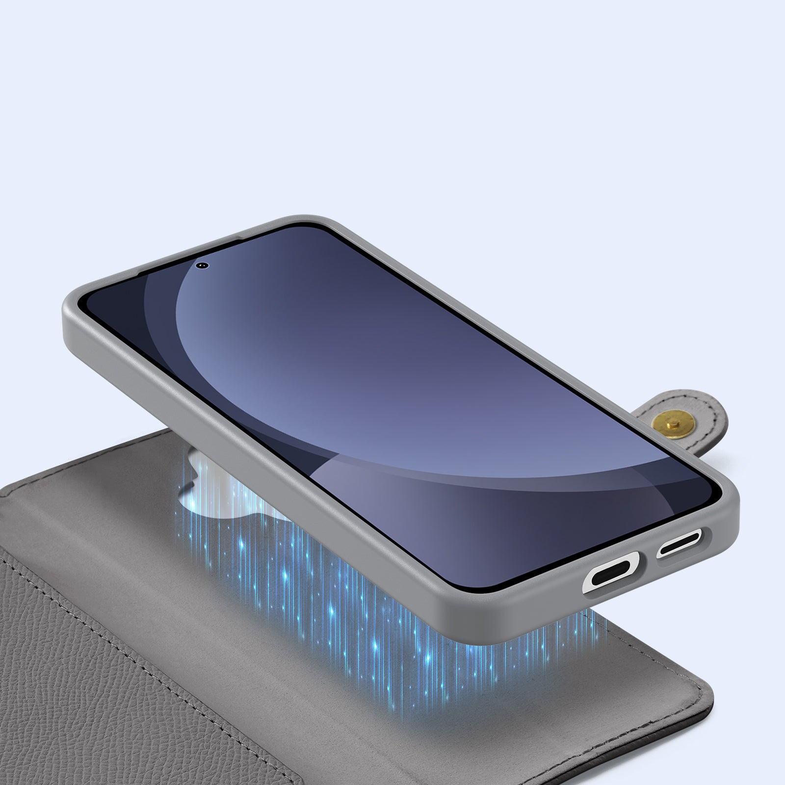 Dux Ducis Lava odinis dėklas Samsung Galaxy S25+ – pilkas
