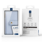 Dux Ducis Lava odinis dėklas Samsung S25+ su pinigine – mėlynas