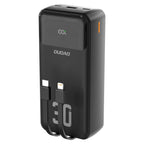 Dudao Išorinė baterija K15MAX 30000mAh PD 22.5W su integruotais laidais - juodas