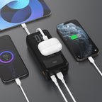 Dudao Išorinė baterija K15MAX 30000mAh PD 22.5W su integruotais laidais - juodas