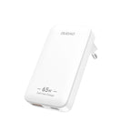 Dudao kelioninis sieninis įkroviklis A65Q 65W GaN USB-A / USB-C PD itin plonas EU / US - baltas
