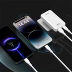 Dudao kelioninis sieninis įkroviklis A65Q 65W GaN USB-A / USB-C PD itin plonas EU / US - baltas