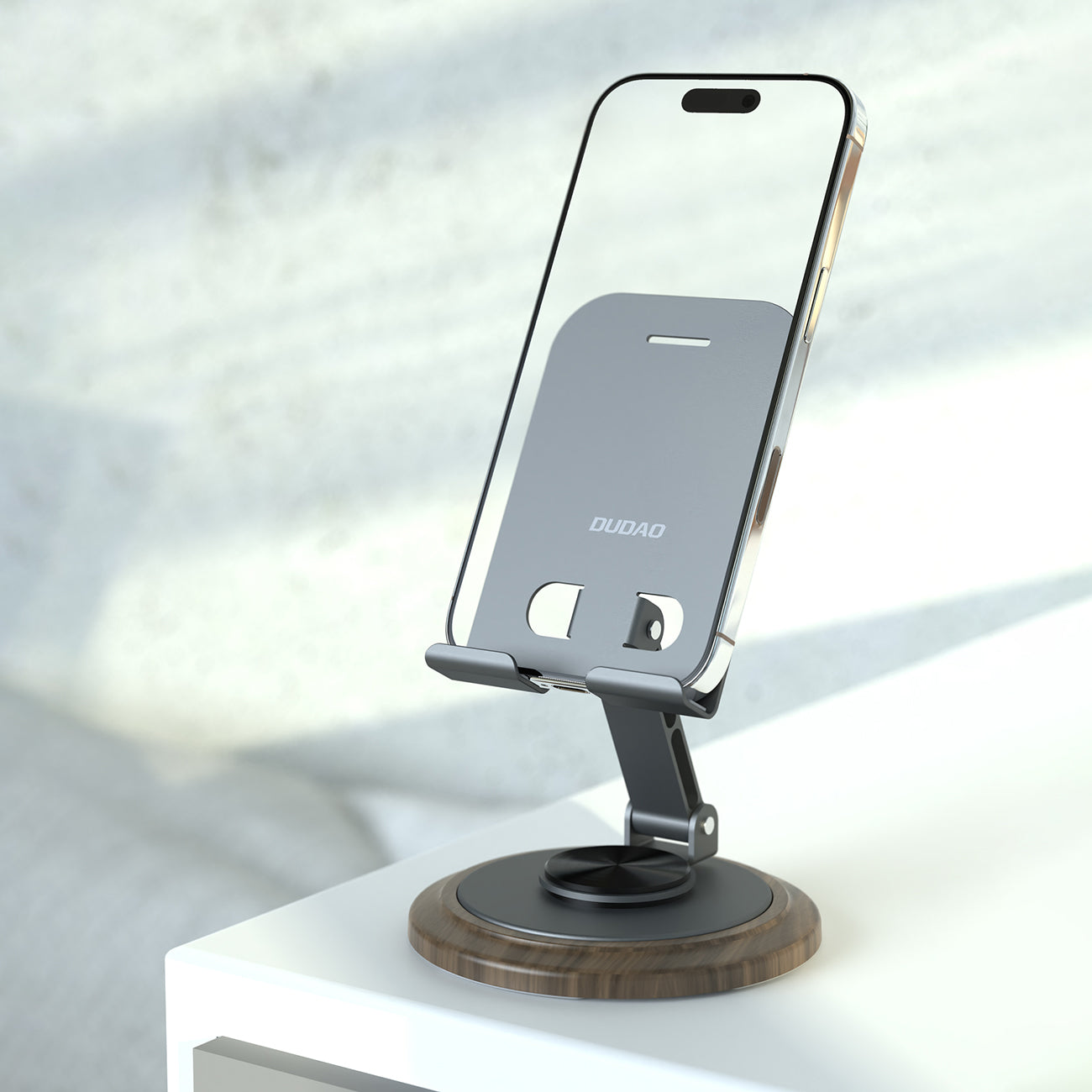 Dudao F17M 360° metalinis telefono stovas pilkas