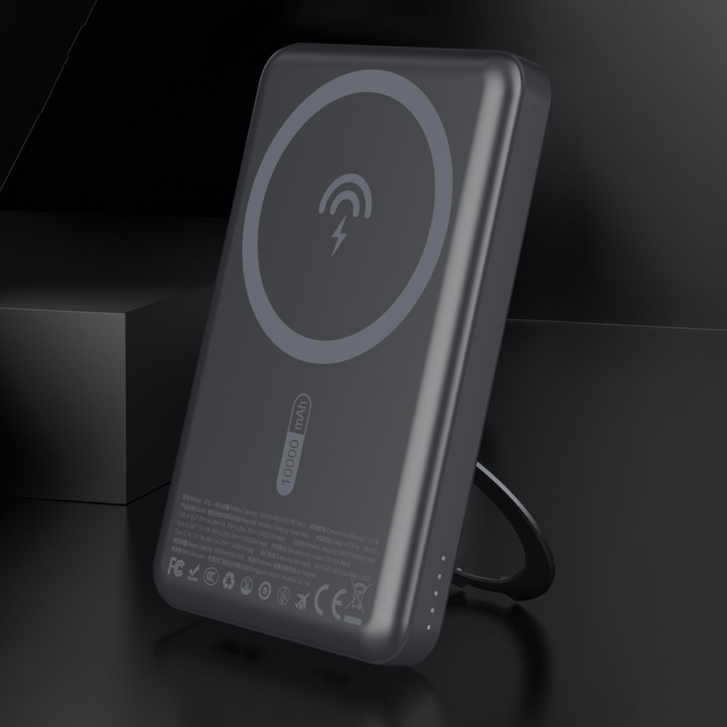 Dudao Išorinė baterija K28S 20W PD 5000mAh su MagSafe ir stovu - pilkas