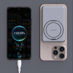 Dudao Išorinė baterija K28S 20W PD 5000mAh su MagSafe ir stovu - sidabrinis