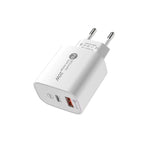 A6MaxL sieninis įkroviklis 20W USB-A USB-C su 1m USB-C - Lightning laidu - baltas