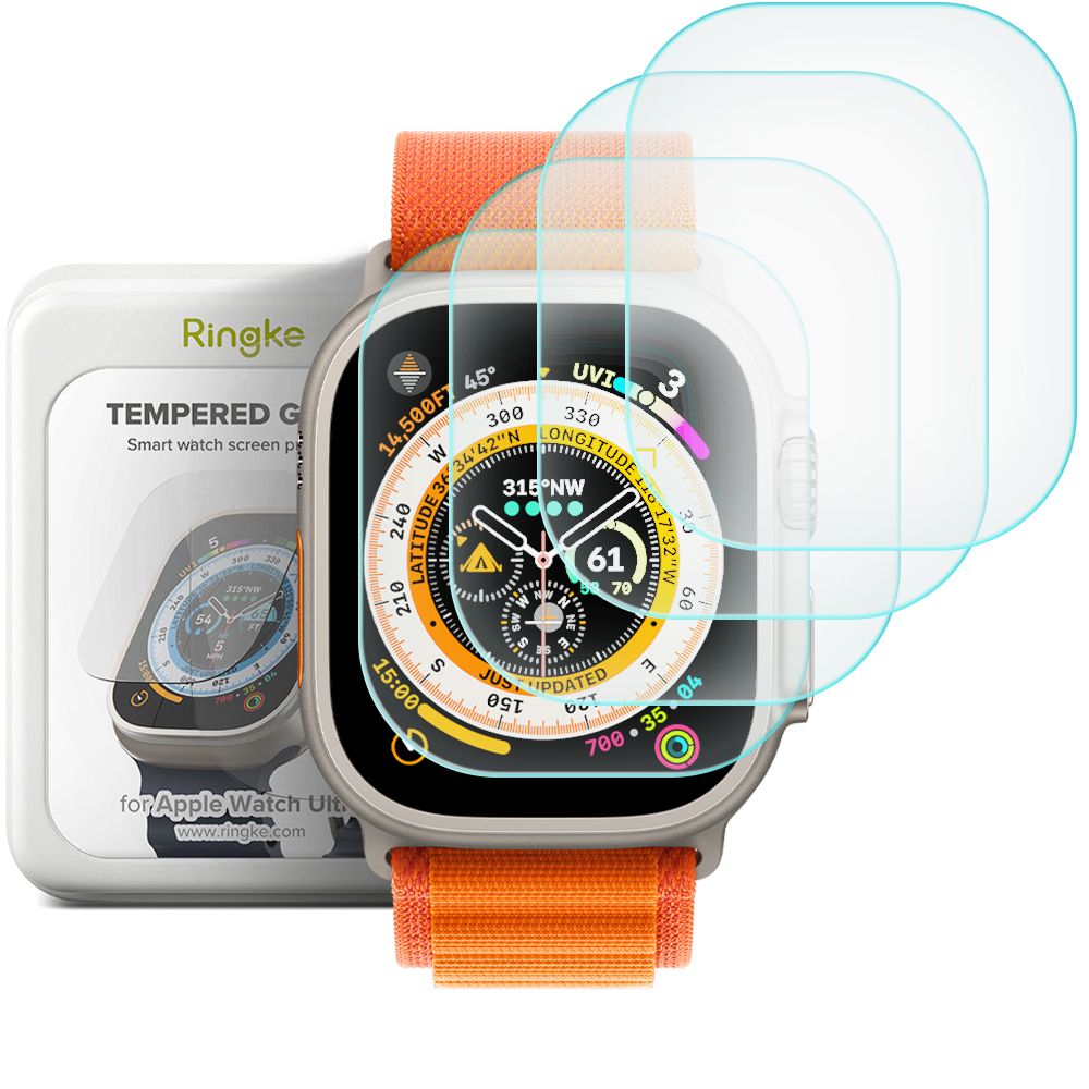Ringke ID FC stiklas Apple Watch Ultra 49 mm (4 vnt.) -- Apple Watch Ultra