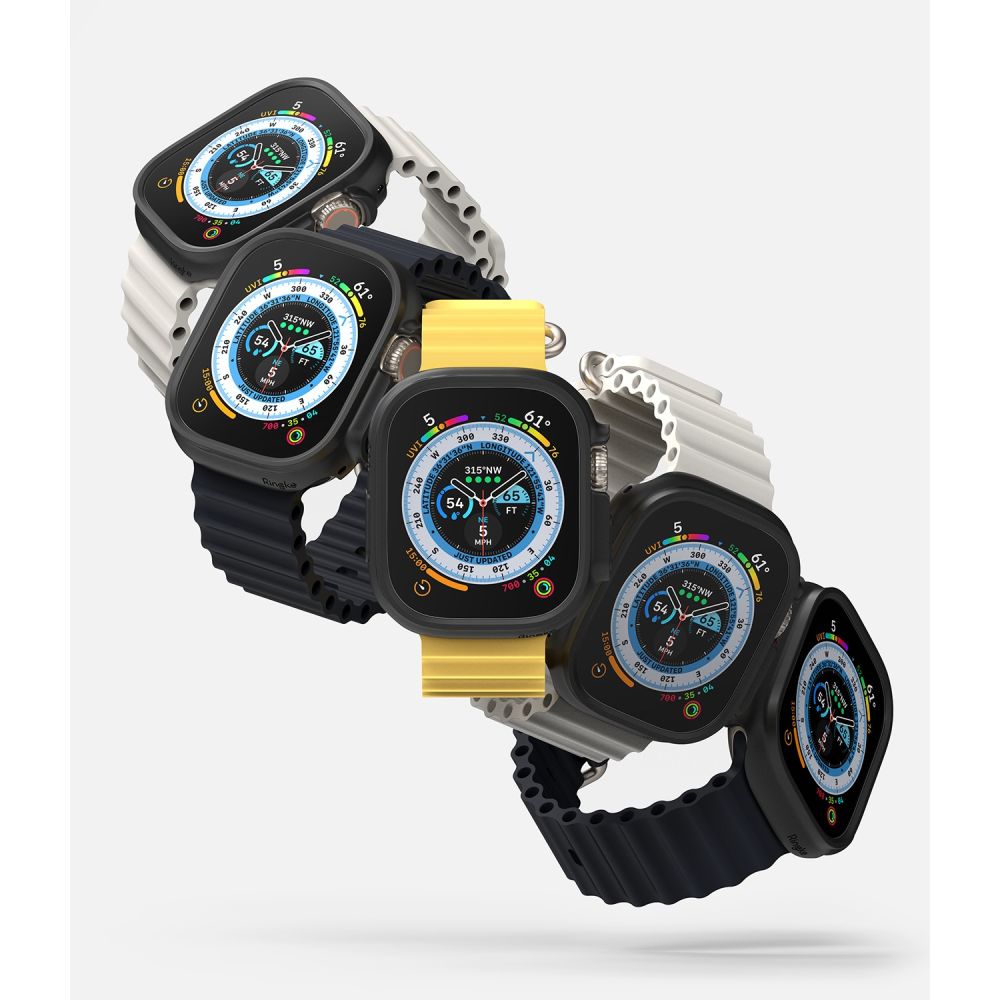 Ringke Slim 2 dalių dėklas Apple Watch Ultra 49 mm – skaidrus ir juodas -- Apple Watch Ultra 1