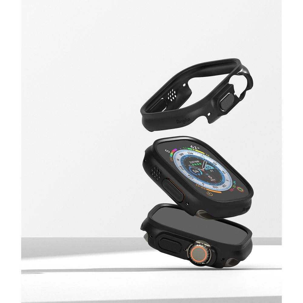 Ringke Slim 2 dalių dėklas Apple Watch Ultra 49 mm – skaidrus ir juodas -- Apple Watch Ultra 1