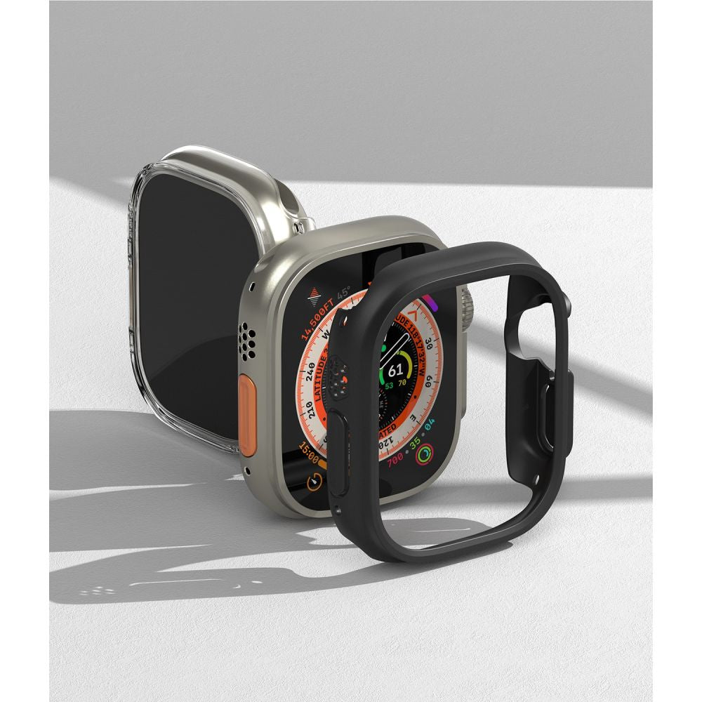 Ringke Slim 2 dalių dėklas Apple Watch Ultra 49 mm – skaidrus ir juodas -- Apple Watch Ultra 1