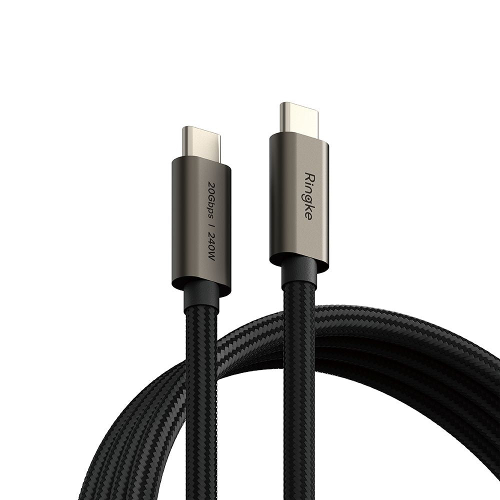 Ringke USB-C 3.2 Gen. PD240W Laidas 200cm - juodas -- Cell phone cables