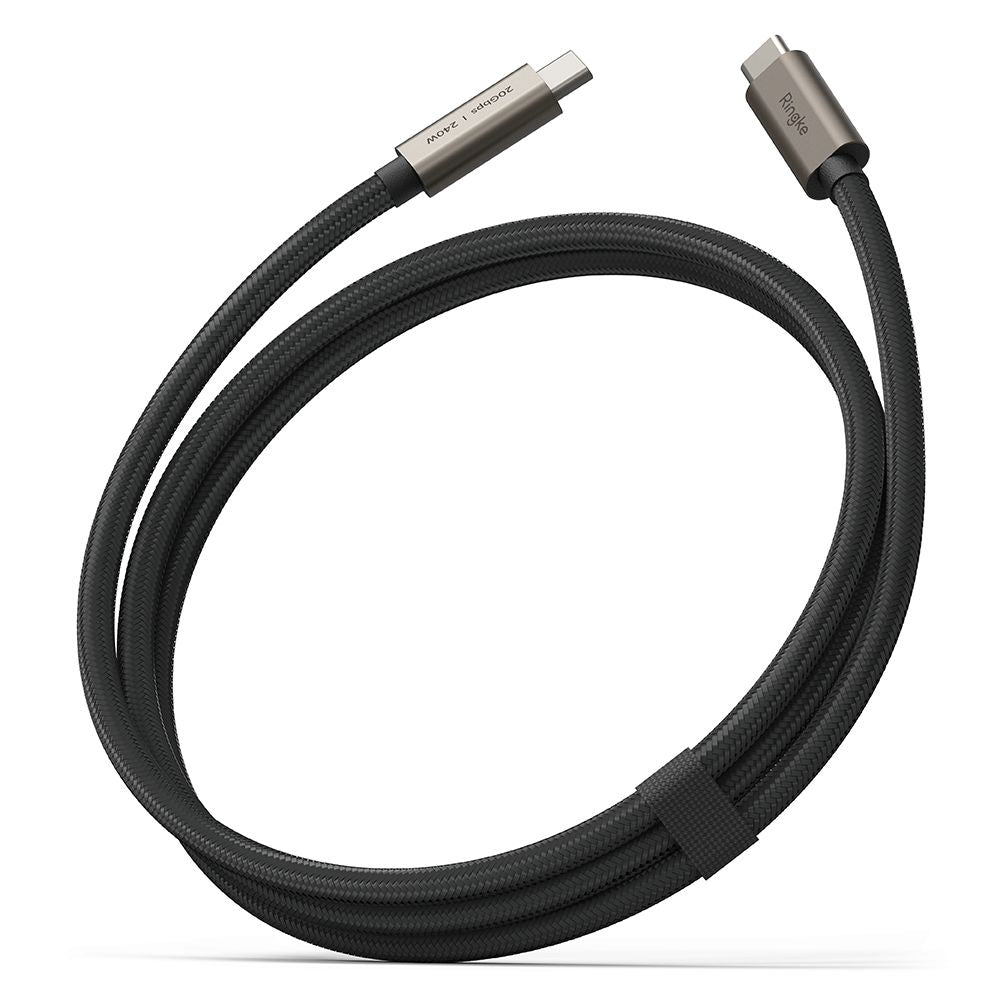 Ringke USB-C 3.2 Gen. PD240W Laidas 200cm - juodas -- Cell phone cables