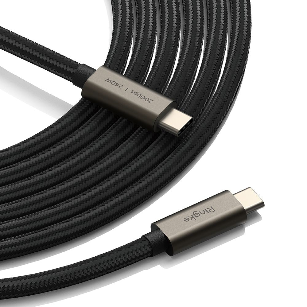 Ringke USB-C 3.2 Gen. PD240W Laidas 200cm - juodas -- Cell phone cables
