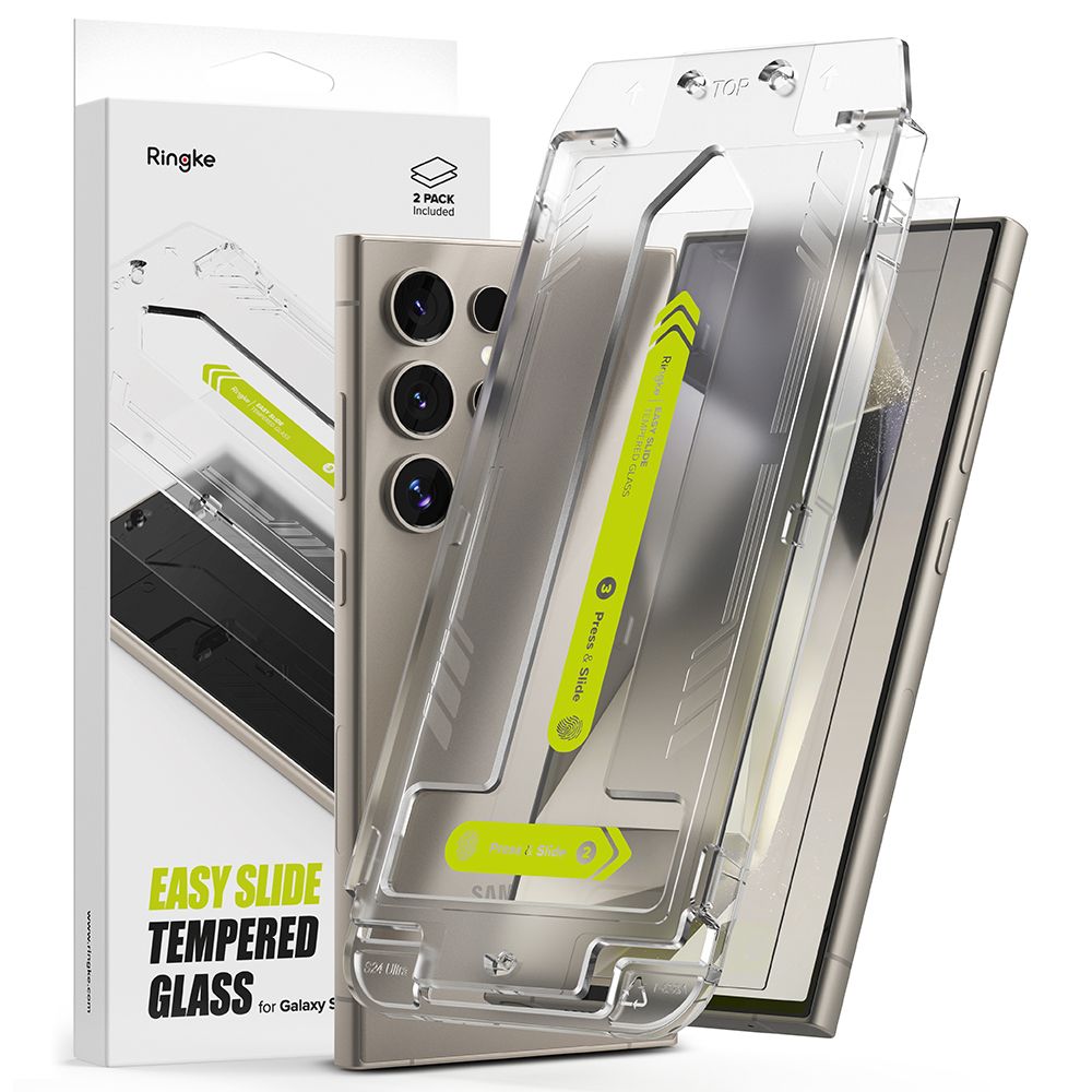 Ringke Easy Slide grūdintas stiklas Galaxy S24 Ultra (2 vnt.) -- Samsung Galaxy S24 Ultra